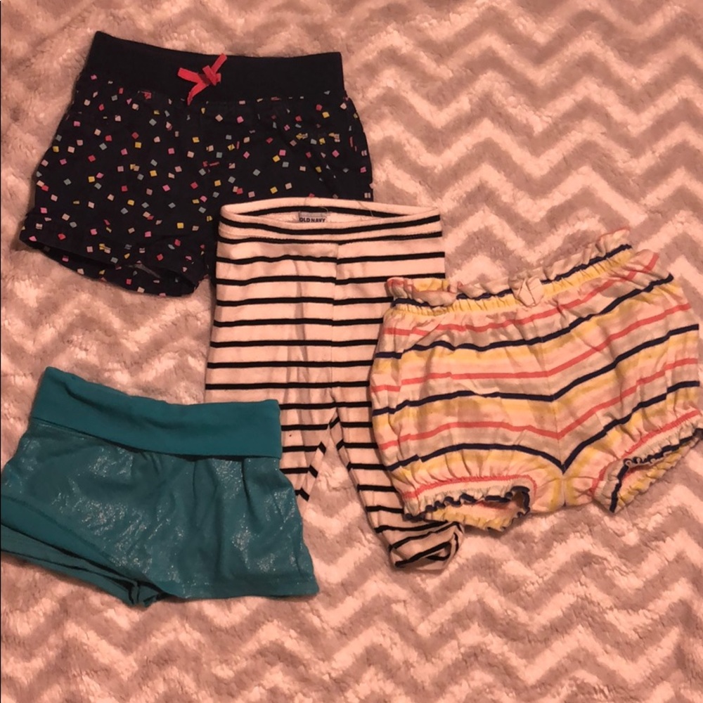 Lot of Four Summer Bottoms for 12Mos Baby Girl
